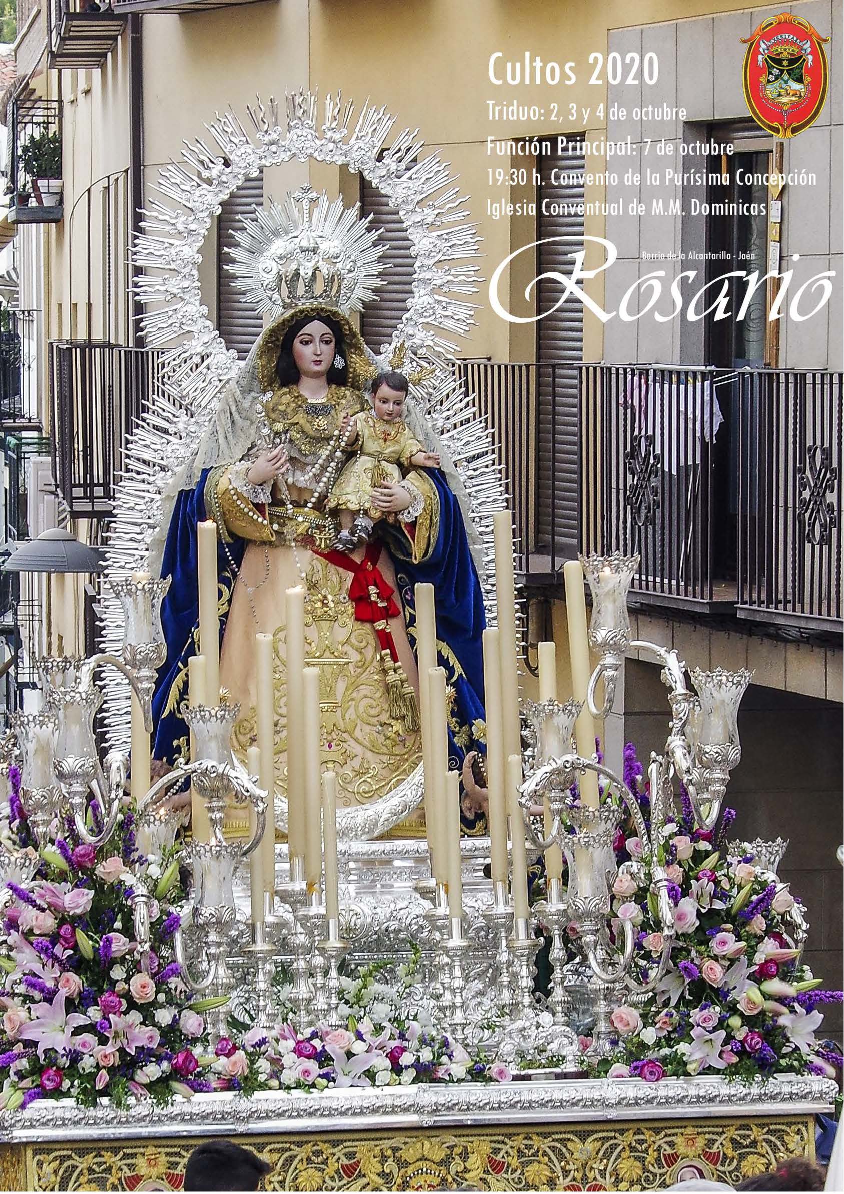 Cultos para la Virgen del Rosario en este año 2020